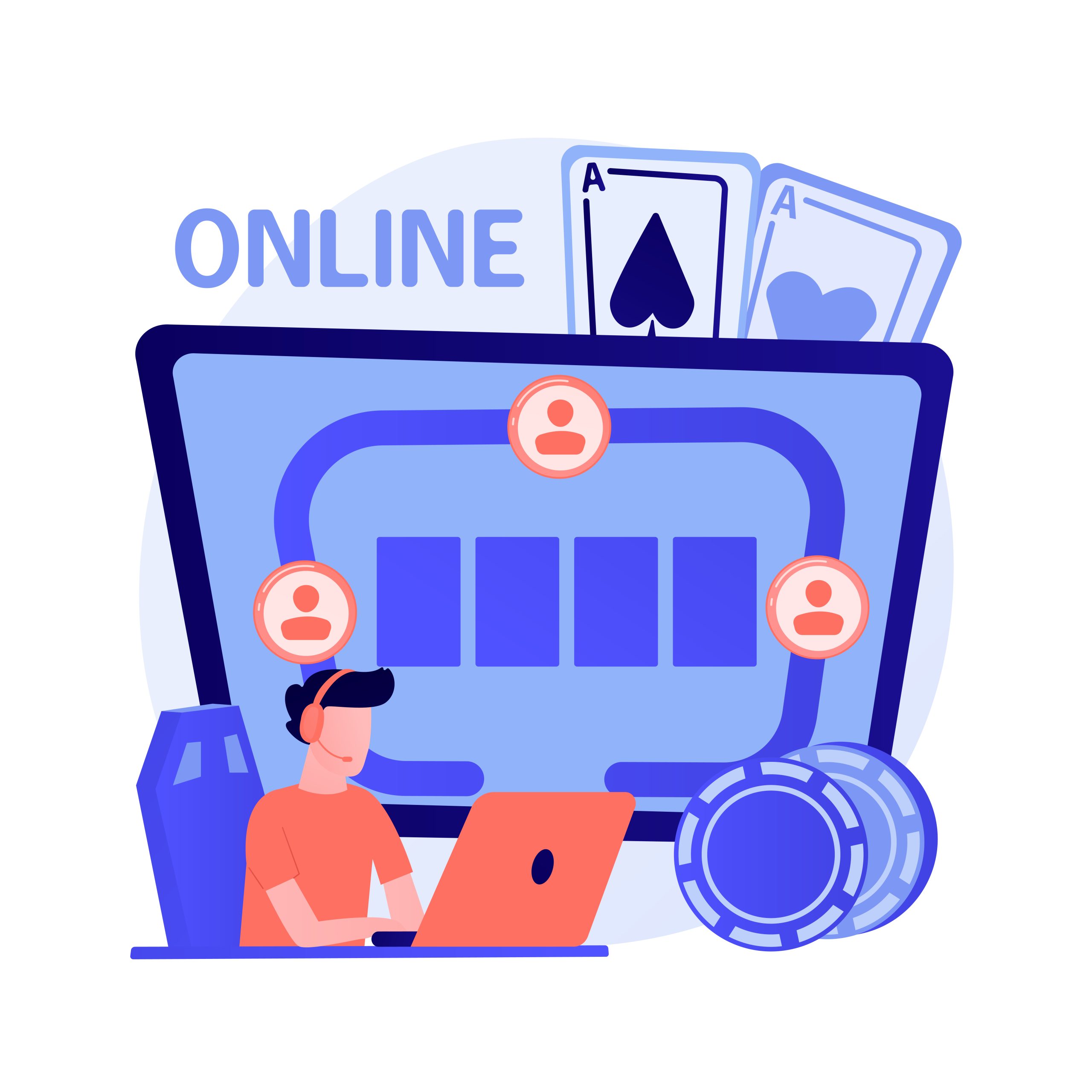 online poker vector concept metaphor